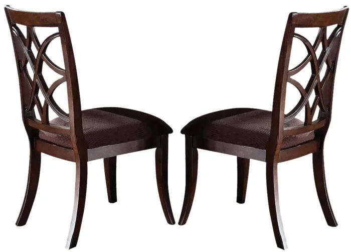 Acme Keenan Dining Side Chairs (Set of 2) in Dark Walnut 60257 EST SHIP TIME APPX 4 WEEKS