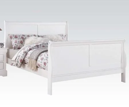 Acme Louis Philippe lll Twin Panel Bed in Real White 24515T EST SHIP TIME APPX 4 WEEKS