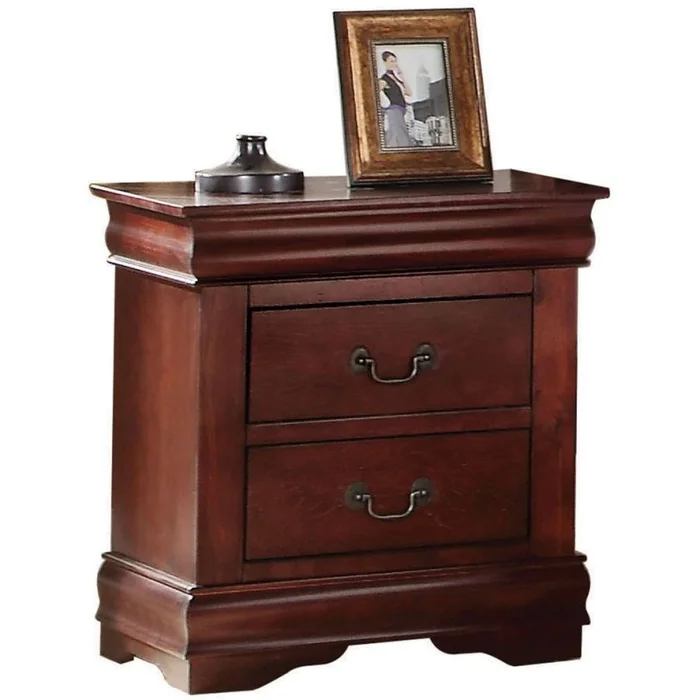 Acme Louis Philippe Nightstand in Cherry 23753 EST SHIP TIME APPX 4 WEEKS