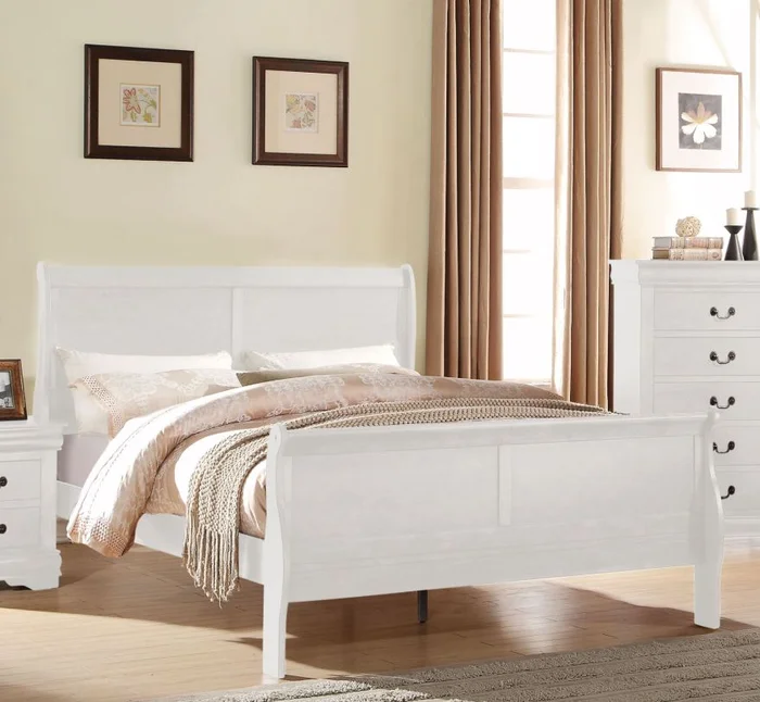 Acme Louis Philippe Twin Panel Bed in White 23845T EST SHIP TIME APPX 4 WEEKS