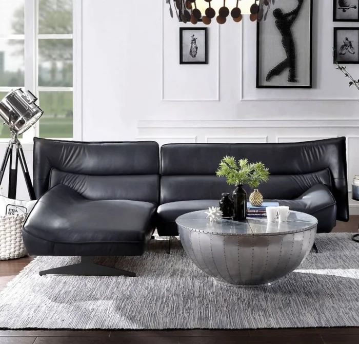 Acme Maeko Sectional Sofa in Dark Gray 55060 EST SHIP TIME APPX 4 WEEKS
