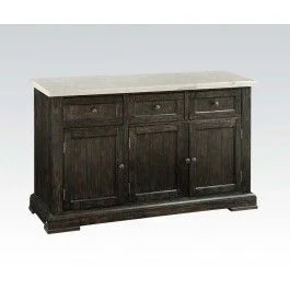Acme Nolan Server in White Marble/Weathered Black 72847 EST SHIP TIME APPX 4 WEEKS