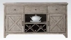 Acme Rocky Server in Gray Oak 72864 EST SHIP TIME APPX 4 WEEKS