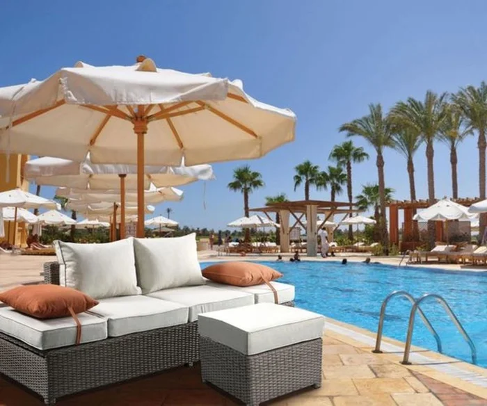 Acme Salena Patio Sofa with Ottoman in Beige 45015 EST SHIP TIME APPX 4 WEEKS