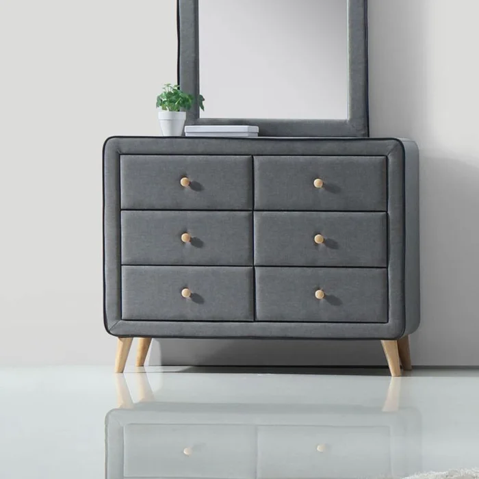Acme Valda 6-Drawer Dresser in Gray 24525 EST SHIP TIME APPX 4 WEEKS