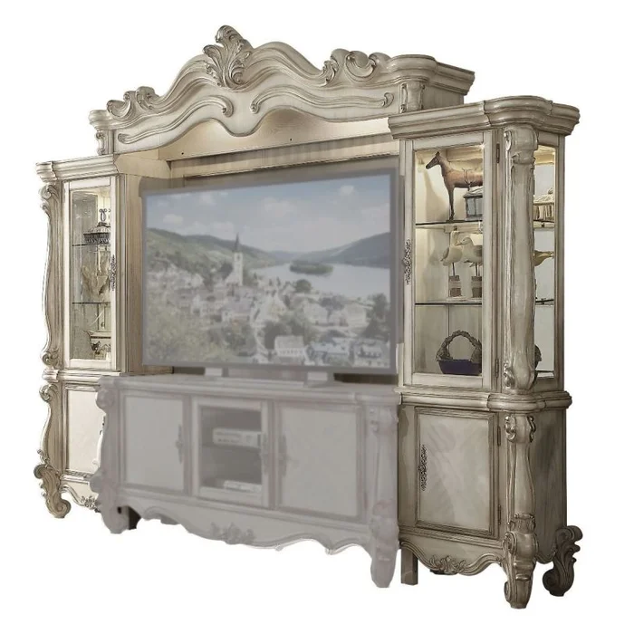 Acme Versailles Entertainment Wall in Bone White EST SHIP TIME APPX 4 WEEKS