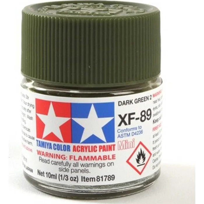 Acrylic Mini XF-89 Dark Green 10ml Bottle (2)