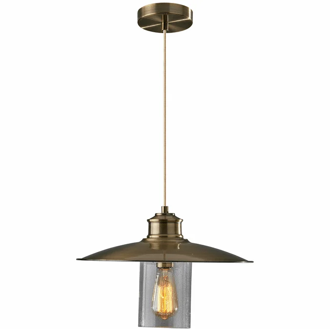 Adesso 3883-21 Kieran Antique Brass Ceiling Light Pendant