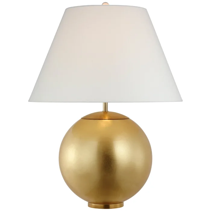 AERIN Morton Large Table Lamp in Gild with Linen Shade W23″ x H30.5″