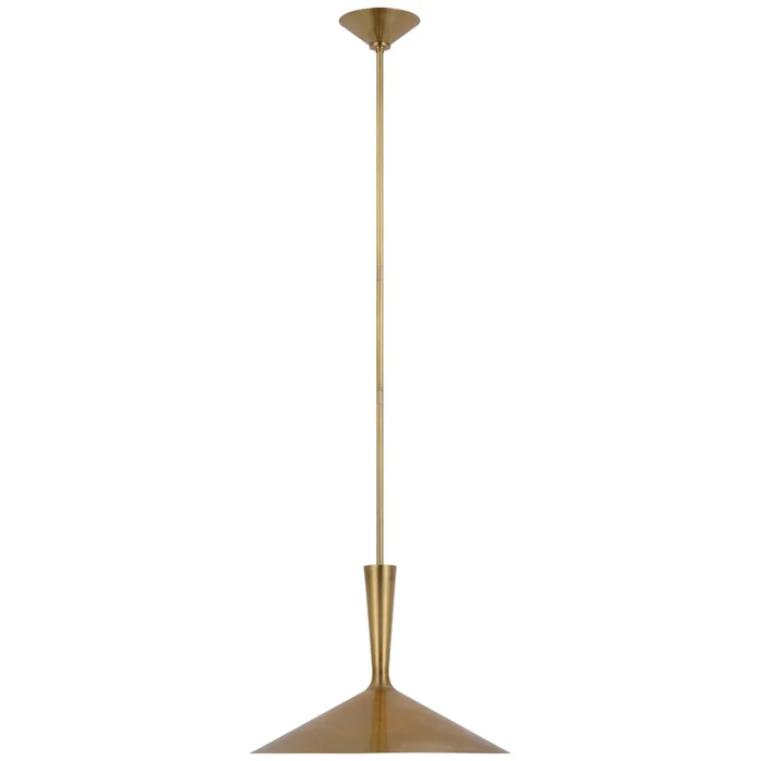 AERIN Rosetta Large Pendant in Hand-Rubbed Antique Brass Ceiling Light W18″