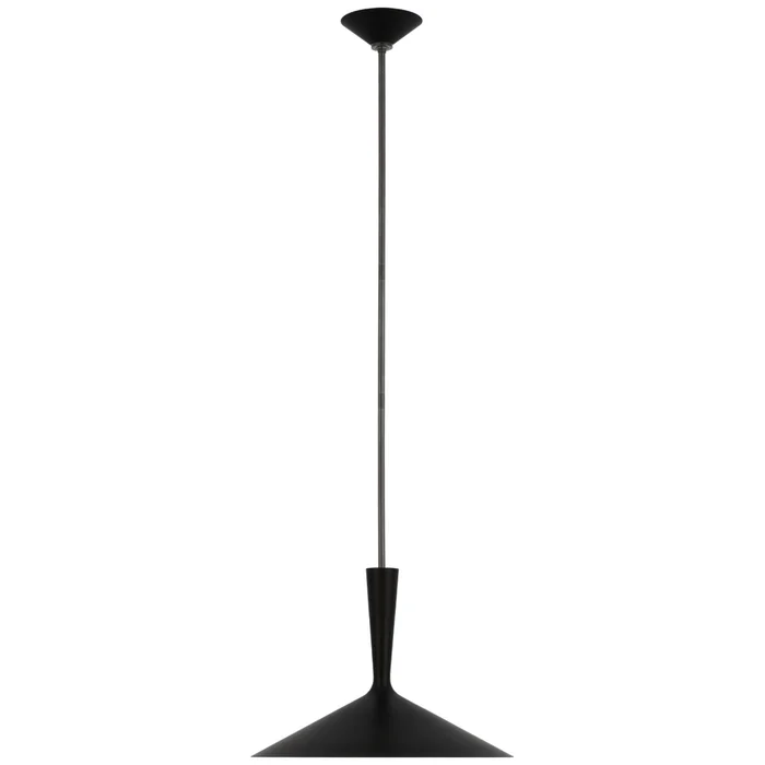 AERIN Rosetta Large Pendant in Matte Black and Bronze Ceiling Light W18″