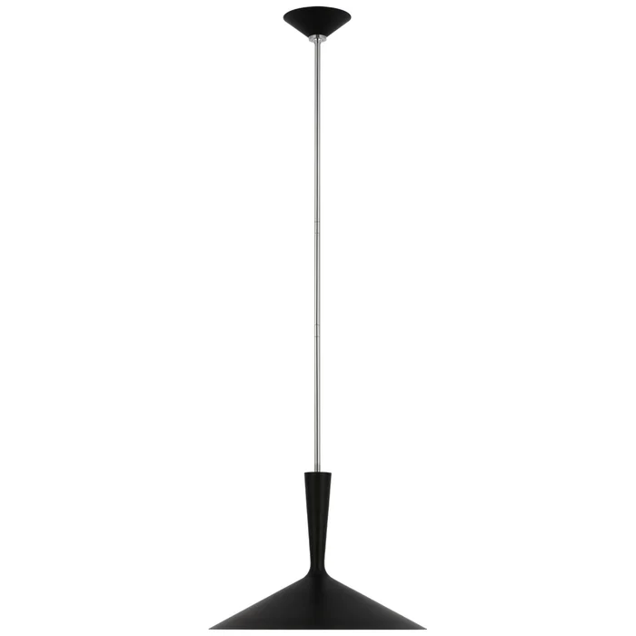 AERIN Rosetta Large Pendant in Matte Black and Polished Nickel Ceiling Light W18″