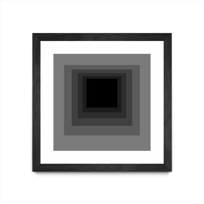 After Josef A Matted and Framed Black 36×36 Wall Art|uvre dart murale encadre noire et mate After Josef A 36×36