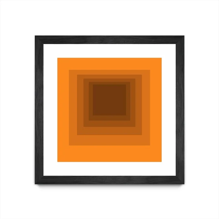 After Josef F Matted and Framed Black 36×36 Wall Art|uvre dart murale encadre noire et mate After Josef F 36×36