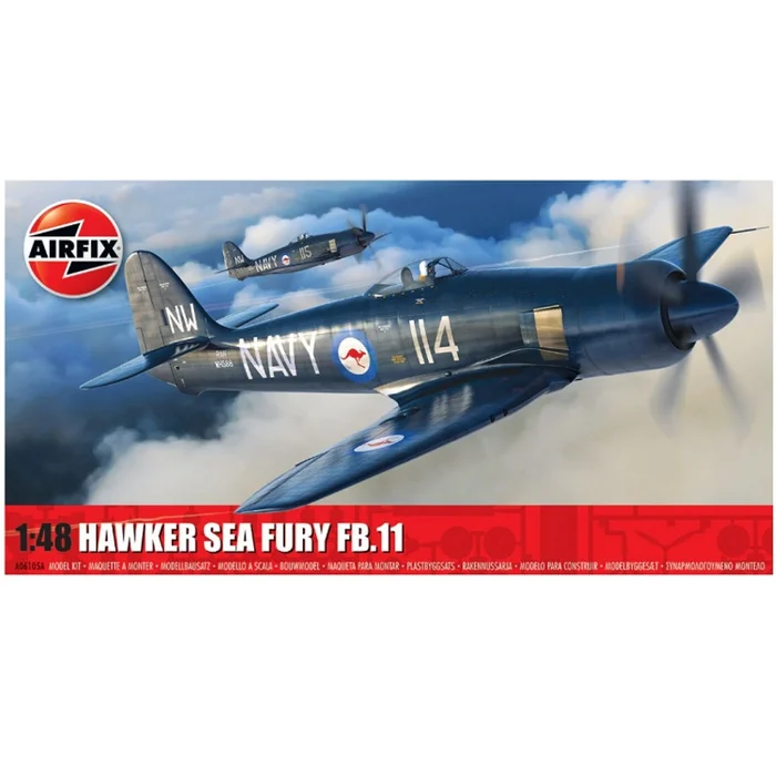 AIRFIX Hawker Sea Fury FB.II (Aus Decals) 1:48 – A06105A