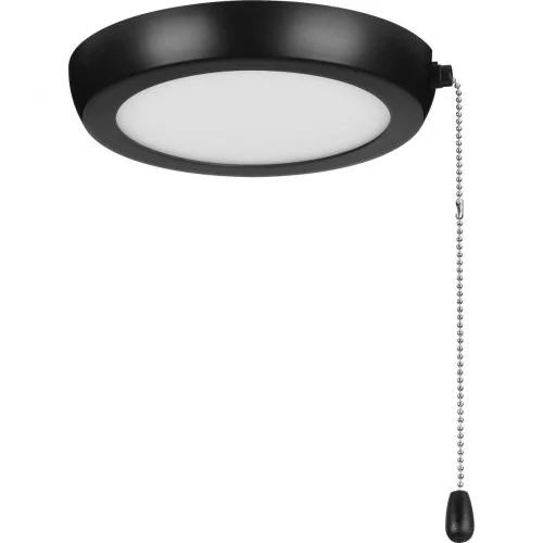 AirPro 7” 1-Light Matte Black Edgelit Transitional Ceiling Fan Light Kit and Opal Shade (149|P260002-31M-30)