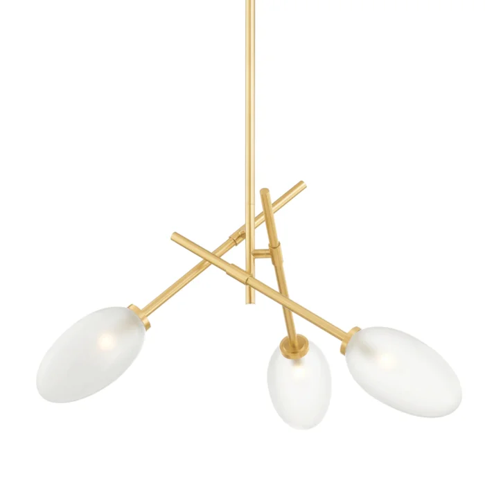 Alberton 3-Light Chandelier in Aged Brass 31.25L x 31.25W x 28H