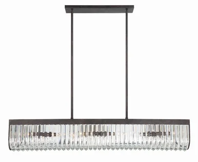 Alister Six Light Chandelier in Charcoal Bronze (60|ALI-B2007-CZ)