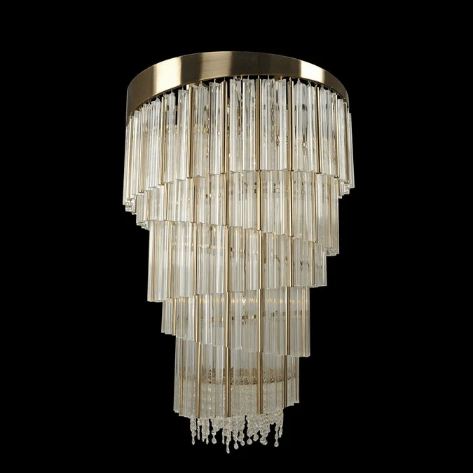 Allegri 029852 Espirali Brushed Champagne Gold Foyer Light Fixture