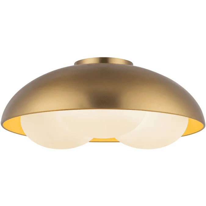 Alora Mood FM495316BGOP Robyn Contemporary Brushed Gold / Opal Glass Ceiling Light Fixture