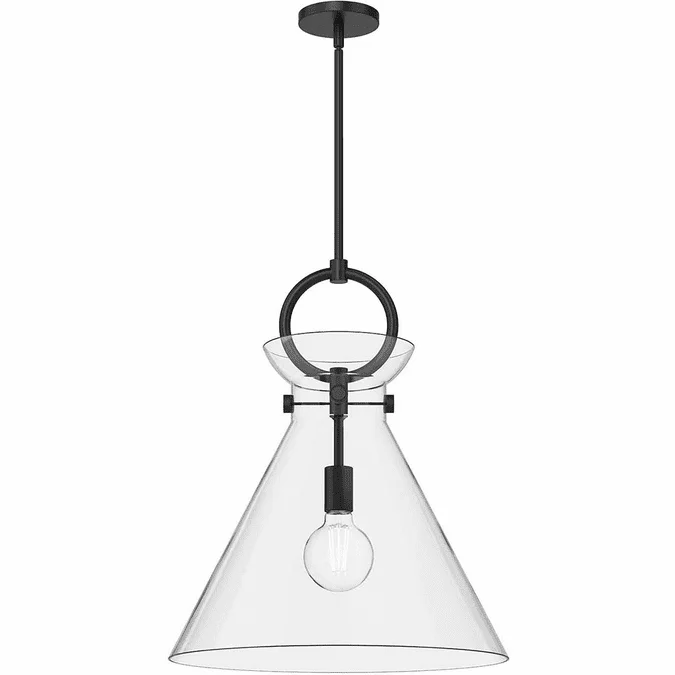 Alora Mood PD412518MBCL Emerson Matte Black 22″ Hanging Lamp