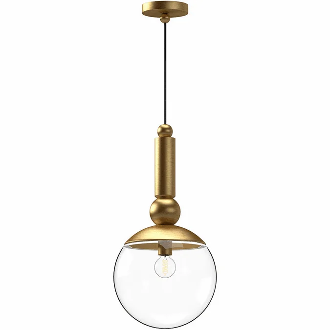Alora Mood PD560510BGCL Delilah Modern Brushed Gold Mini Pendant Hanging Light