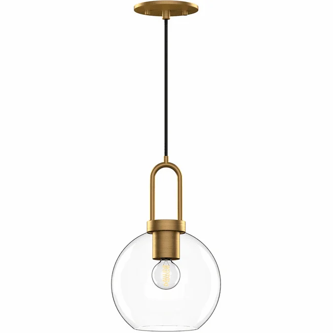 Alora Mood PD601608AGCL Soji Modern Aged Gold Mini Ceiling Pendant Light
