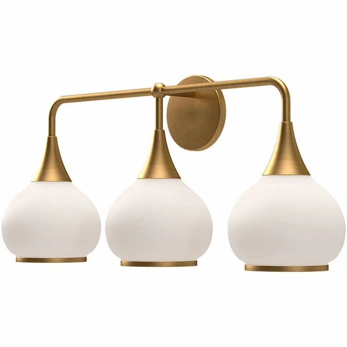 Alora Mood VL524326AGOP Hazel Modern Aged Gold 3-Light Bathroom Light Fixture