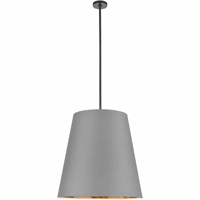 Alora PD311025UBGG Calor Contemporary Urban Bronze 24.8″ Drum Lighting Pendant
