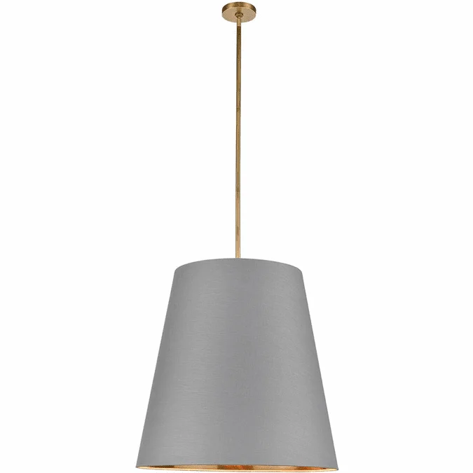 Alora PD311025VBGG Calor Modern Vintage Brass 24.8″ Drum Hanging Light