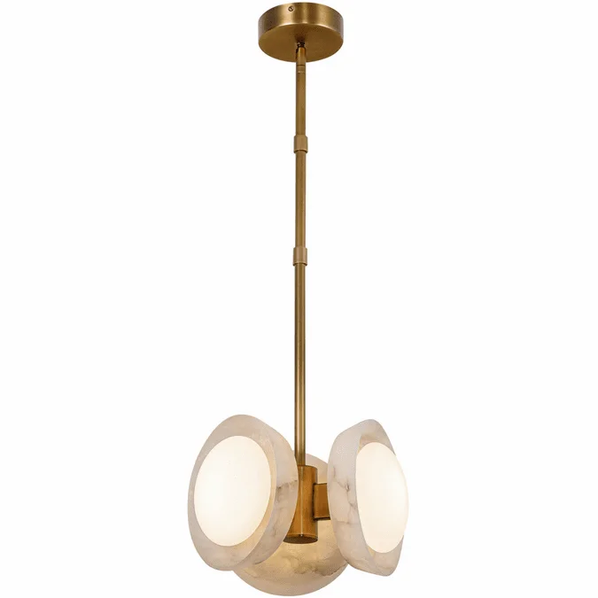 Alora PD320313VBAR Alonso Modern Vintage Brass LED Pendant Light Fixture
