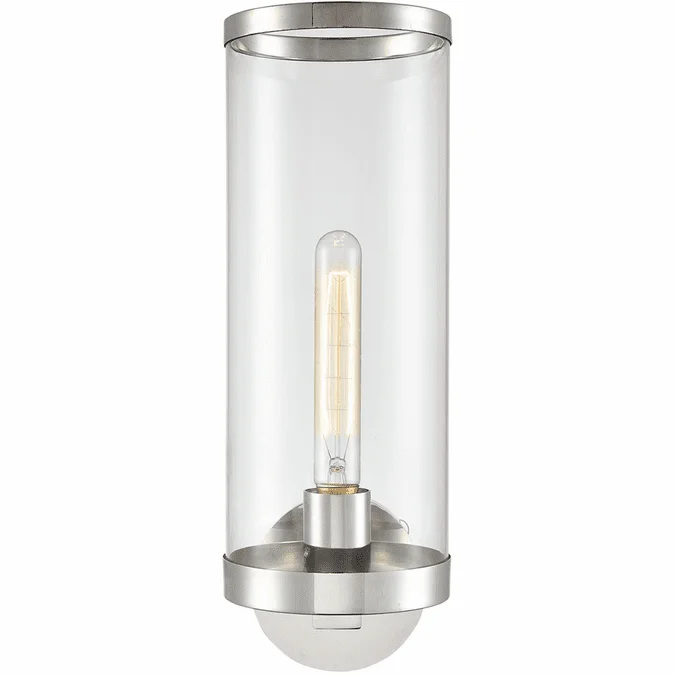 Alora WV311601PNCG Revolve II Modern Polished Nickel Lamp Sconce