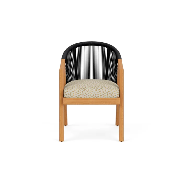 alpine dining armchair in natural teak finish with bebot sisal fabric grade c