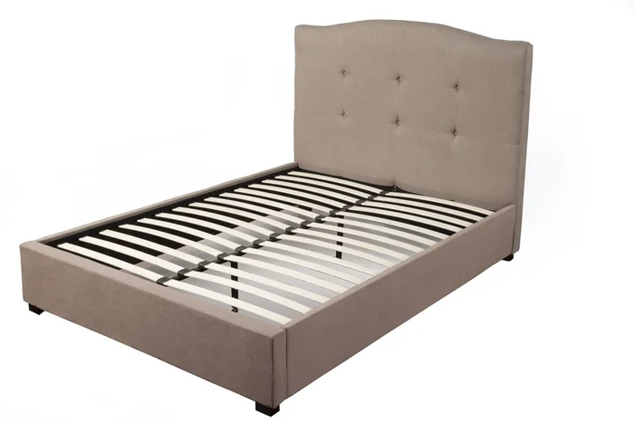 Alpine Furniture Amanda Full Tufted Upholstered Bed in Haskett/Jute 1084F PROMO PROMO