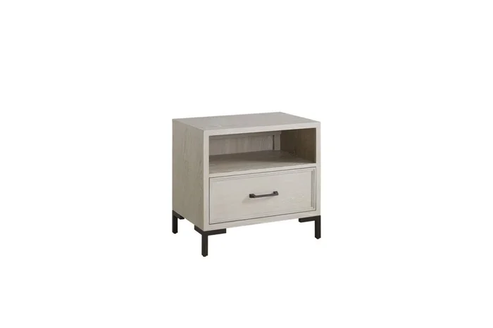 Alpine Furniture Bradley Nightstand in Antique White F7210-12 PROMO PROMO