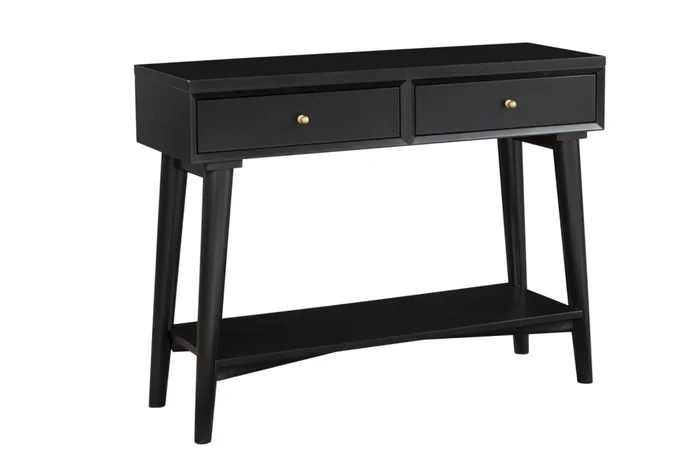 Alpine Furniture Flynn Console Table in Black 966BLK-63 PROMO