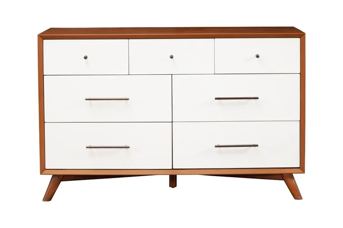 Alpine Furniture Flynn Dresser in Acorn/White 999-03 PROMO