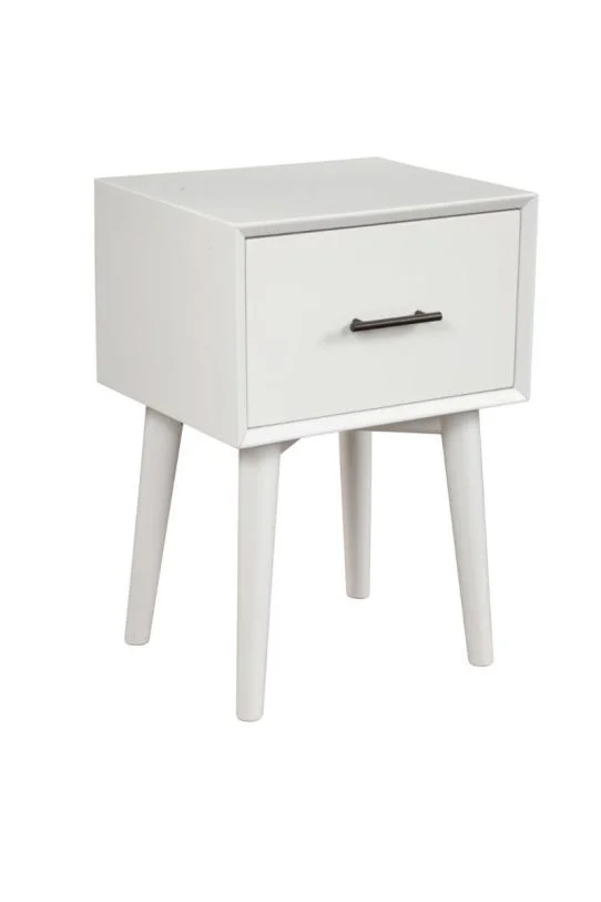 Alpine Furniture Flynn End Table in White 966-W-62 PROMO
