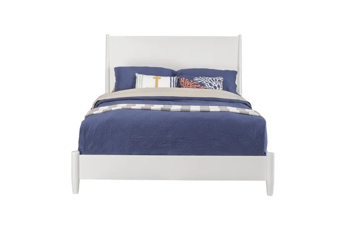 Alpine Furniture Flynn King Platform Bed in White 766-W-07EK PROMO
