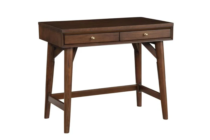 Alpine Furniture Flynn Mini Desk in Walnut 966WAL-65 PROMO