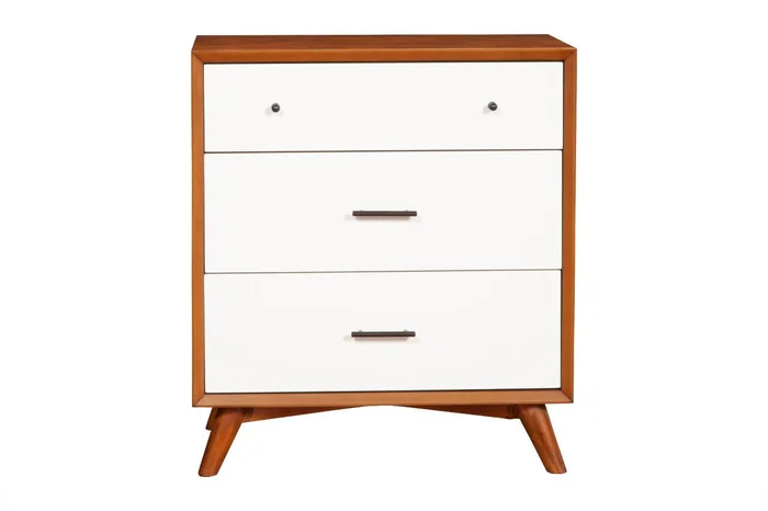 Alpine Furniture Flynn Small Chest in Acorn/White 999-04 PROMO