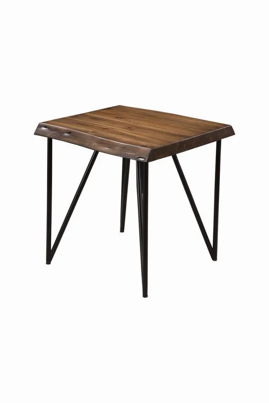 Alpine Furniture Live Edge End Table in Light Walnut 1968-62 PROMO