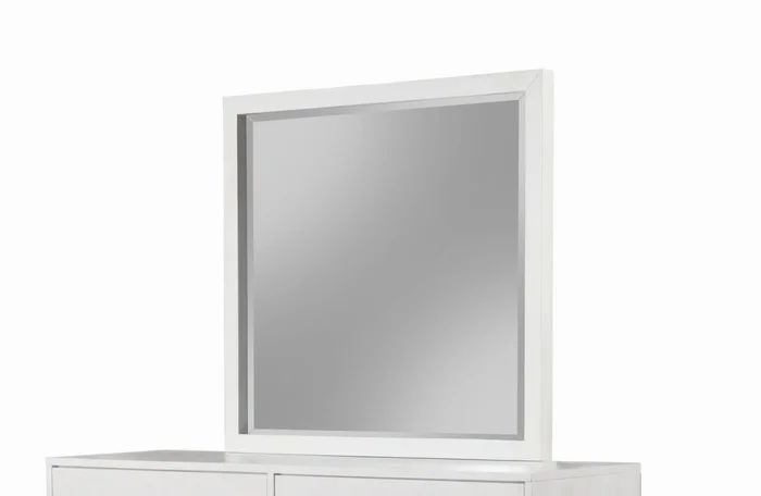 Alpine Furniture Madelyn Dresser Mirror in White 2010-06 PROMO