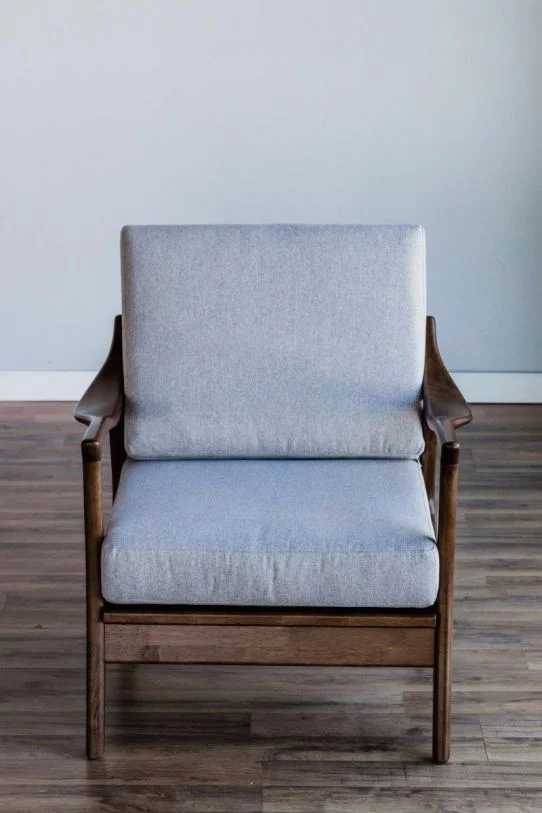 Alpine Furniture Zephyr Slate Lounge Chair with Removable Cushions in Light Grey RT560A PROMO