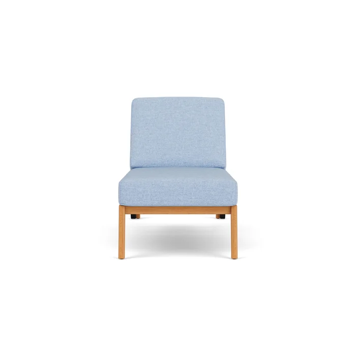 alpine pool chaise in natural teak finish with demo skyway fabric grade b