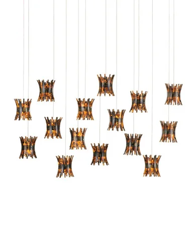 Alsop Collection 15 Light Pendant in Brown/Black/Natural (142|9000-1044)