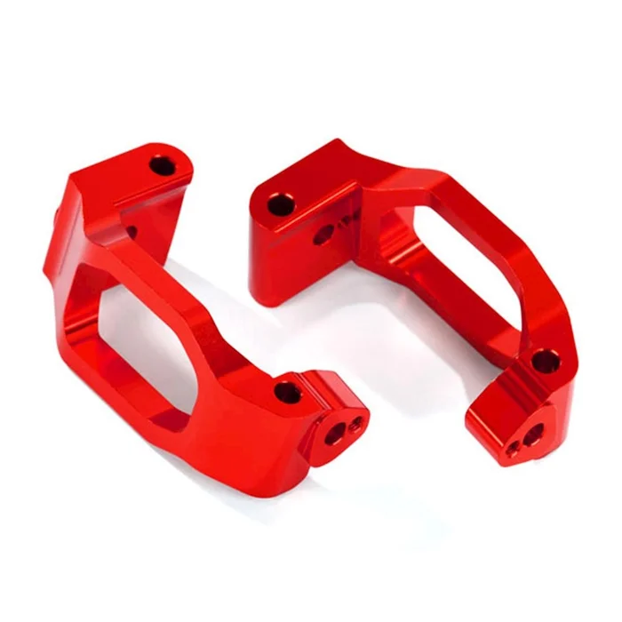 Aluminum Caster Blocks Red for Maxx (2) (TRA8932R)