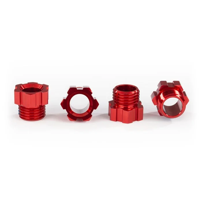 Aluminum Stub Axle Nut Red for TRX-4 (4) (TRA8886R)
