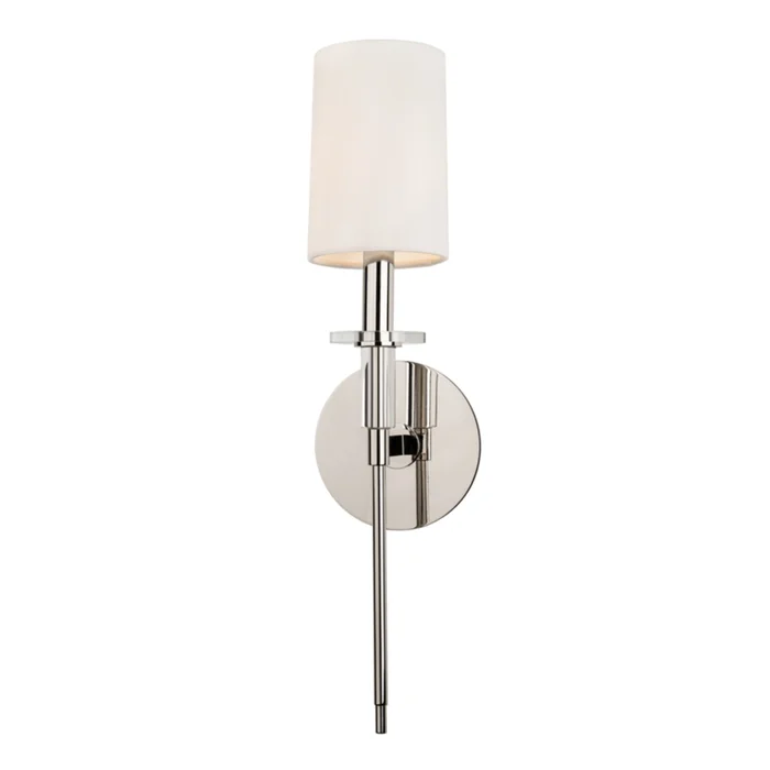 Amherst 1-Light Wall Sconce in Polished Nickel 5L x 5W x 18.75H