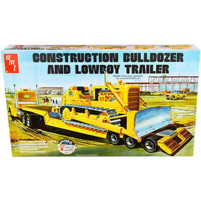 AMT Lowboy Trailer & Bulldozer Combo 1:25 – AMT1218